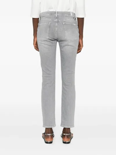 7 For All Mankind Relaxed Skinny Full Scale Trousers In Gray