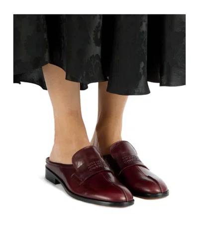 Mm6 Maison Margiela Loafer-style Mules In Red