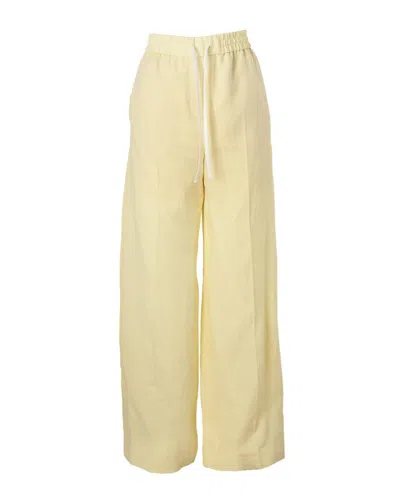 Paul Smith Wide-leg Trousers With Drawstring Waist In Yellow