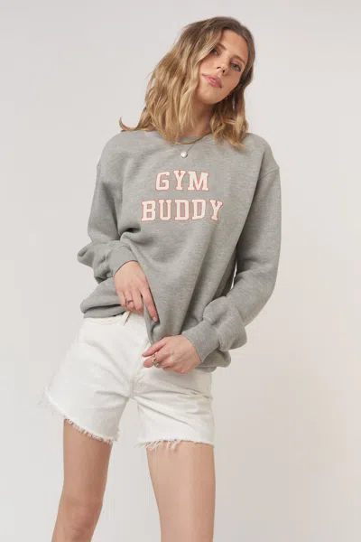 Project Social T Gym/drinking Buddies Reversible Sweatshirt In Gray