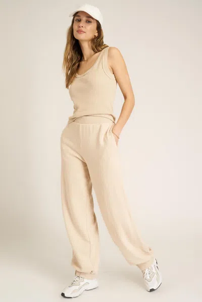 Project Social T Warming Up Fleece Pant In Mop In Neutral