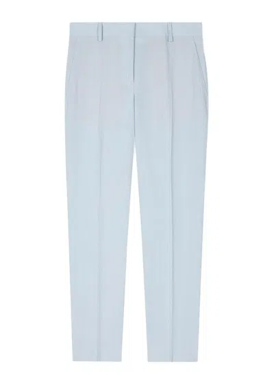 Paul Smith Pale Blue Linen Trousers In Blue