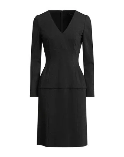 Paule Ka Woman Midi Dress Charcoal Size 14 Viscose, Polyamide, Elastane, Polyester In Black