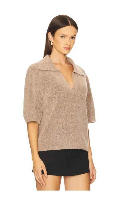 Gestuz Alpha Polo Pullover In Neutral