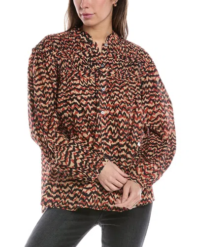 Tyler Boe Sara Cotton Script Topper In Brown