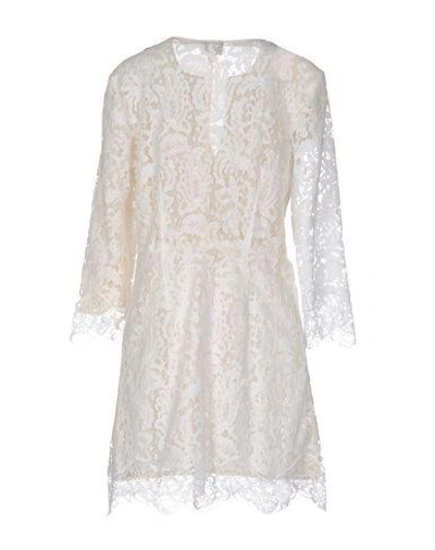 Shop Just Cavalli Short Dress In Ivory