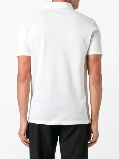 Shop Lanvin Contrast Collar Polo Shirt