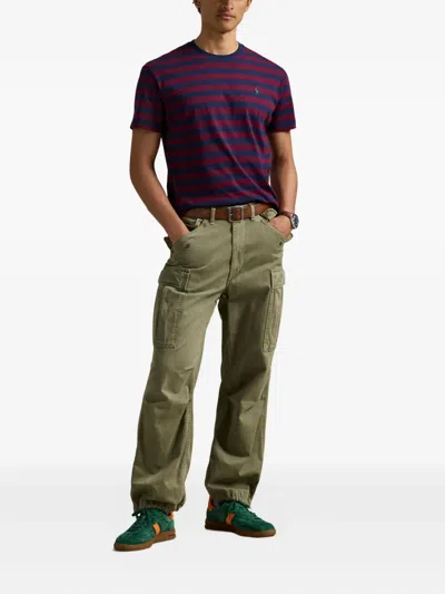 Polo Ralph Lauren Men's Classic-fit Striped Jersey T-shirt In Blue