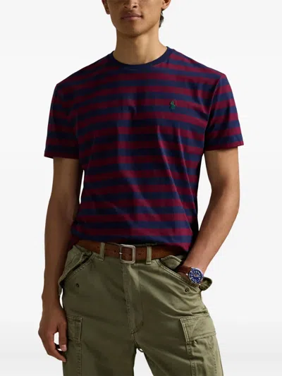 Polo Ralph Lauren Men's Classic-fit Striped Jersey T-shirt In Blue