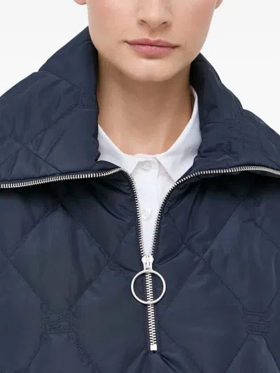 Beatrice B Quilted High-neck Jacket In Blue