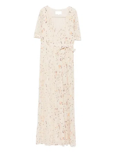Ba&sh Kris Wrap-print Maxi Dress In Brown