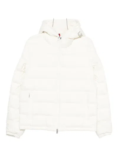 Moncler Hooded Quilted Jacket In White