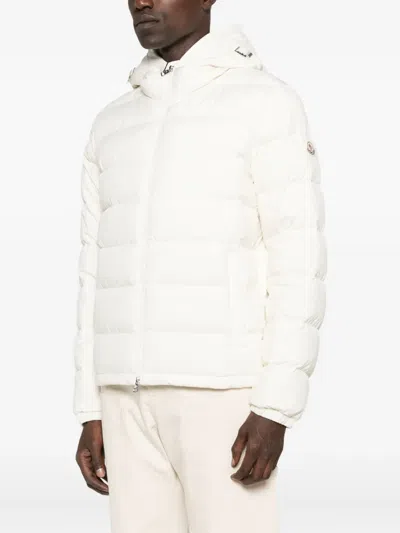 Moncler Hooded Quilted Jacket In White