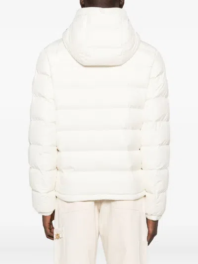 Moncler Hooded Quilted Jacket In White