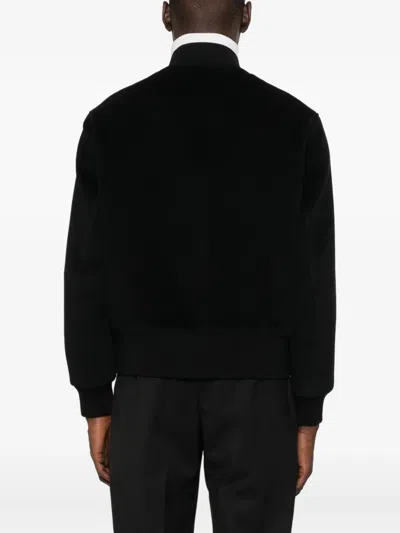 Lardini Zip-front Bomber Jacket In Black