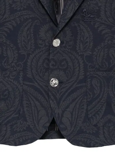 佩斯理图案初剪羊毛西装夹克