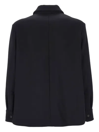 Altea Button-fastening Wool-blend Jacket In Blue