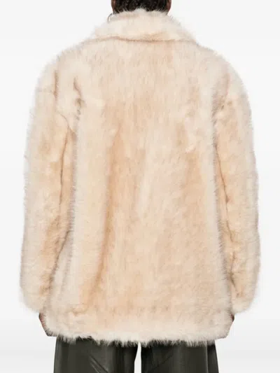 Sportmax "rosaria" Jacket In Ecofur In Neutral