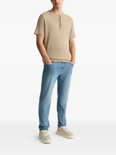 Liu •jo Logo-patch Slim-fit Jeans In Blue