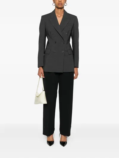 P.a.r.o.s.h Double-breasted Grey Blazer In Gray