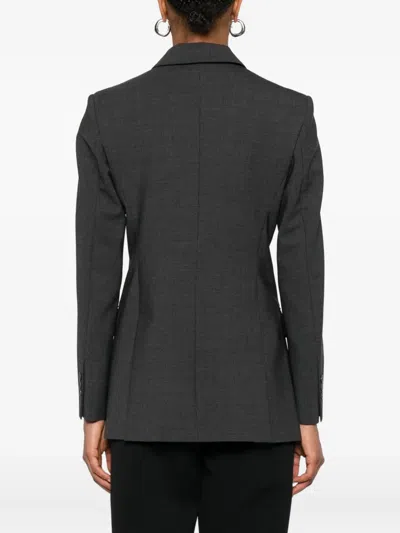 P.a.r.o.s.h Double-breasted Grey Blazer In Gray