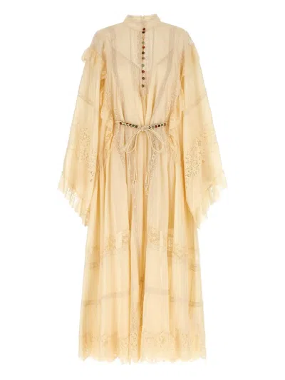 Zimmermann Rihannon Lace Dresses White In Yellow
