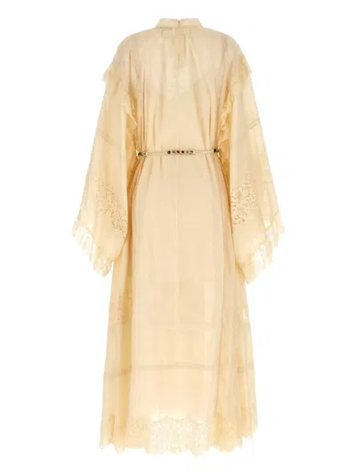 Zimmermann Rihannon Lace Dresses White In Yellow