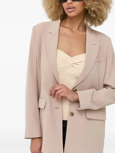 Notes Du Nord Single-breasted Button Blazer In Neutral