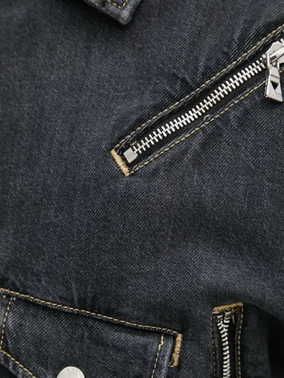 Guess Usa Belted Denim Jacket In Gray