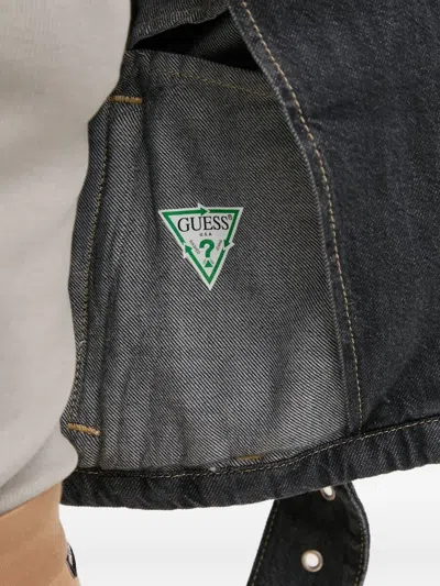 Guess Usa Belted Denim Jacket In Gray