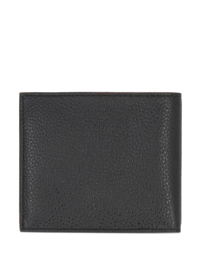 Moorer Grained-leather Wallet In Blue