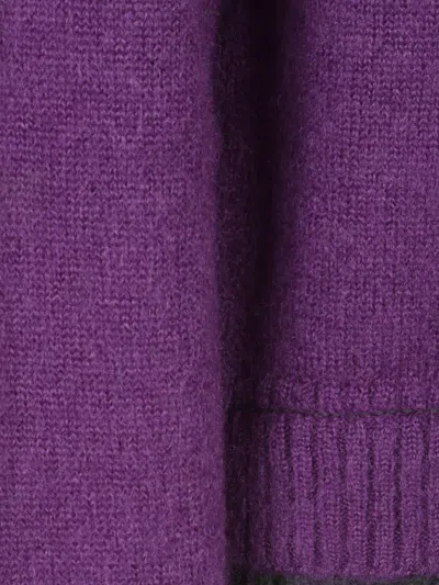 Sacai Wool Knit Pullover In Purple
