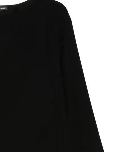 Emporio Armani Boat-neck Top In Black