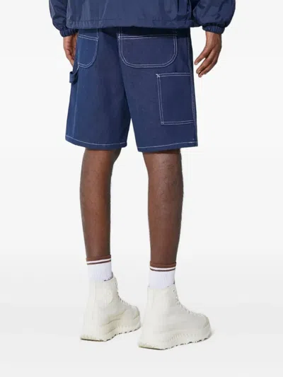 Stan Ray Logo-patch Denim Shorts In Blue