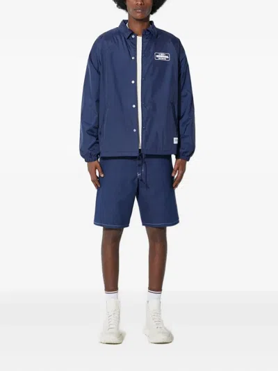 Stan Ray Logo-patch Denim Shorts In Blue
