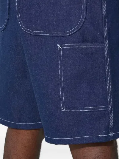 Stan Ray Logo-patch Denim Shorts In Blue