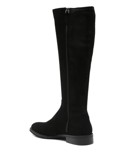 Julie Dee Calf-suede Knee-high Boots In Black