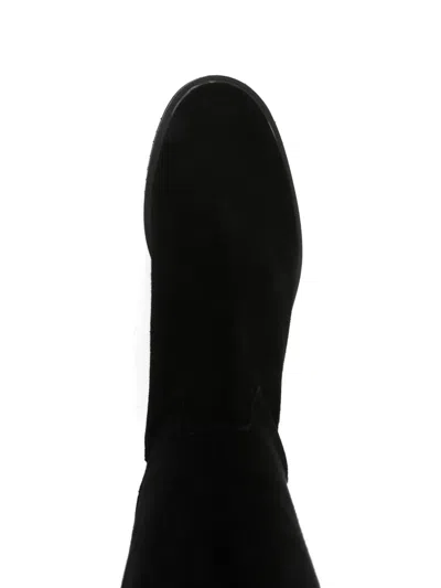 Julie Dee Calf-suede Knee-high Boots In Black