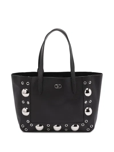 Valentino Nellcote Shopper Medium Studded Detailing In Black