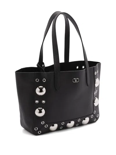 Valentino Nellcote Shopper Medium Studded Detailing In Black