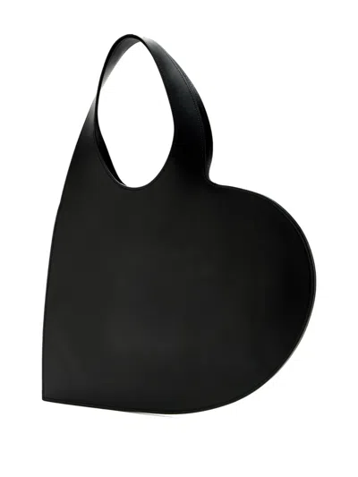 Coperni Baby Heart Leather Crossbody Bag In Black