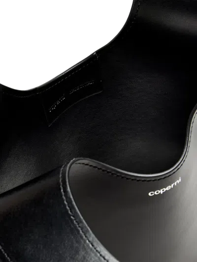 Coperni Baby Heart Leather Crossbody Bag In Black