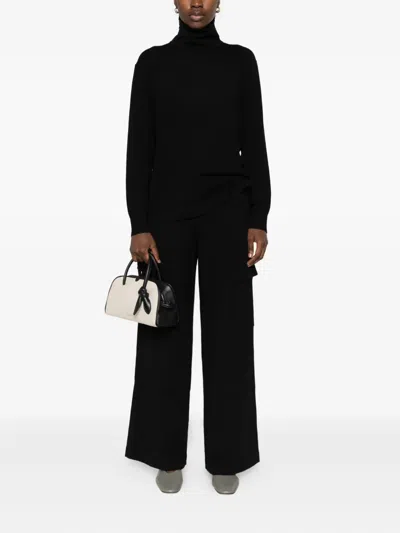 P.a.r.o.s.h Turtleneck Long-sleeve Sweater In Black