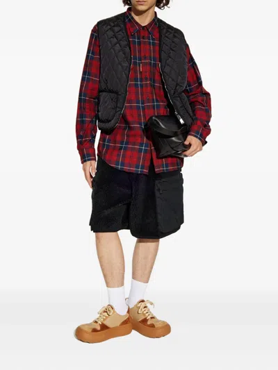 Dsquared2 Vintage Button-down Shirt Elbow Patches In Red