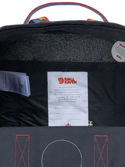 Fjall Raven Kånken Rainbow Backpack In Black