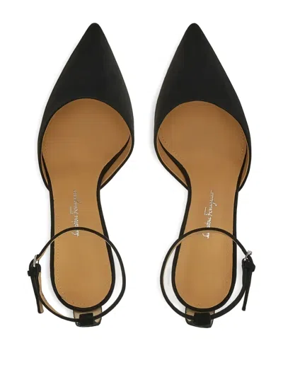 Ferragamo 80mm Leather Pumps In Black