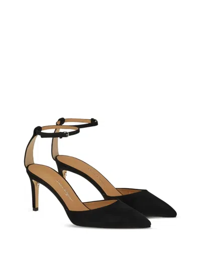 Ferragamo 80mm Leather Pumps In Black
