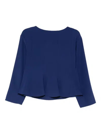 Emporio Armani Boat-neck Top In Blue