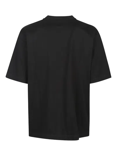 Dsquared2 Men Black Crewneck T-shirt With Logo Lettering On The Front In Cotton Man In Black