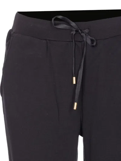Liu •jo Elasticated-waist Drawstring Track Pants In Black